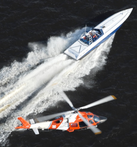 MH-68A Stingray in hot pursuit