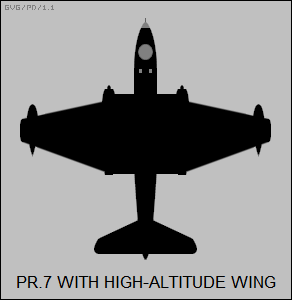 Canberra PR.7 with high-altitude wing