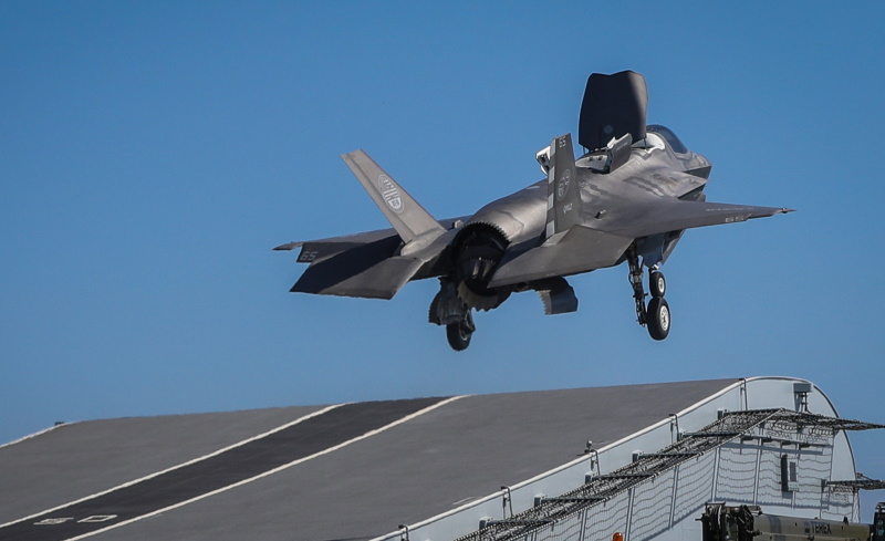 F-35B take-off from HMS QUEEN ELIZABETH